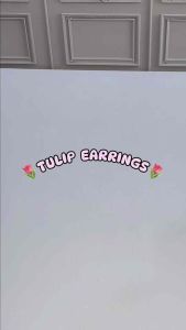 Aubree Tulip Flower Stud Earrings Anting Tusuk Bunga Tulip Aesthetic Resin Handmade Fashion