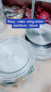 Khay - Xửng Tròn Nhôm đủ size- Minh Phương khay từ 36 - 56cm