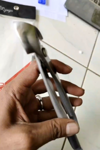 Alat Bonsai Catok Bonsai Ryuga Medium Stenlis Model Miring Cembung 21 cm RS 12