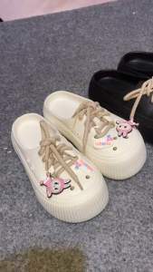 Sepatu Sandal LABUBU Sandal Wedges Terbaru Sepatu Cewek Kekinian