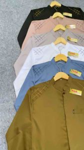 Baju Koko Pria Lengan Panjang Motif Rubby Series Terbaru