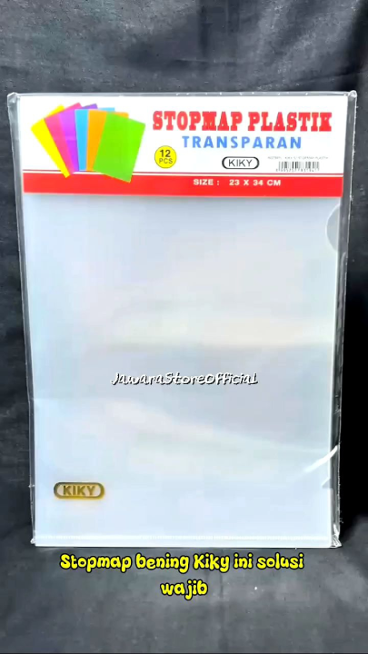 Stopmap Plastik Kiky Map L 1 Pack Isi 12 pcs Map Transparan Arsip ...