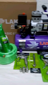 Kompresor LAKONI BASIC 550SLS Putaran Cepat+Paket TEKIRO PengisianAnginPengecatan5