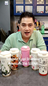 Tumbler Stainless Steel SUS 316 Termos Kopi 500 ML Gelas Vacuum Tahan Panas dan Dingin Sampai 8 Jam