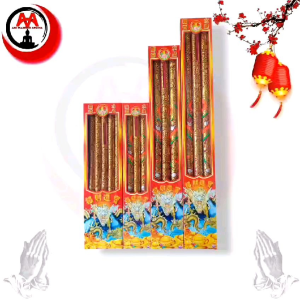 Dupa Hio Naga Kotak Sembahyang Imlek 5 Batang 30 Cm Emas Timbul