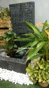 Feng Shui W04-B Fiberglass 6x3x5 Wall Water Pond Kolam Air Garden Water Feature 风水流水喷泉瀑布池 Koi Fish Outdoor Waterfall