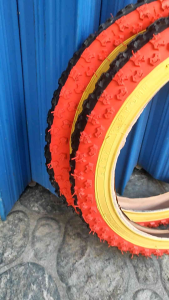 Ban Luar Sepeda Ukuran 16 x 2.125 Lucky Stone 3 Warna Tricolor Anak BMX Lipat Mini | High Quality