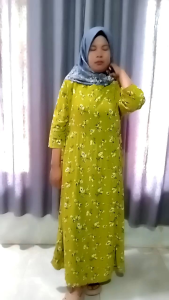 Dress cantik//Miranda dress motif bunga rayon