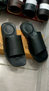 SANDAL KULIT PRIA DR. IAM 4030 HITAM ( PRODUKSI SENDIRI )