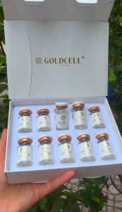 [Hộp 10 lọ x 35ml] Tinh chất dưỡng da căng bóng da DNA cá hồi GTM Gold Cell 8% (Mẫu mới)
