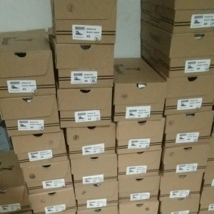 SEPATU WARRIOR SPARTA HIGH BLACK WHITE RELPICT SIZE 31-44/SEPATU SEKOLAH TALI HITAM PUTIH