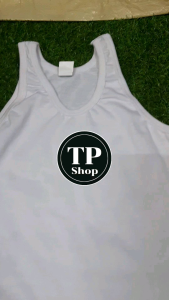 เสื้อกล้ามเด็กอนุบาลสีขาวผ้ายืดเบาสบาย ใส่ซ่อนข้างใน