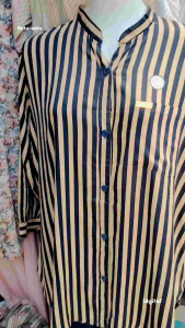 COD - Setelan Wanita Motif Stiped Rayon Twill - Oneset Salur Rayon Termurah