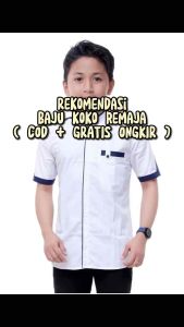 Baju Koko Kurta Anak Laki-laki SD & SMP 8-14 Tahun