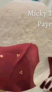 Segi Empat Pesta Payet Pres Micky Gold & Hijab SegiEmpat Polycaton Laser Cut Payet Mutiara