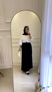 ROK WANITA/ROK PLISKET IMPOR/SAPHIRE SKIRT/PREMIUM MOUMLUE PLISKET IMPOR/LP 55-105 CM FIT XL