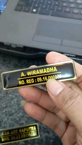 Nama Dada Bahan Plat Kuningan