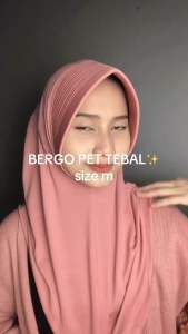 HIJAB BERGO SPORT PET BESAR DAN TEBAL SIZE S M & L / JILBAB INSTAN SPORTY / KERUDUNG SEKOLAH SIMPEL TERLARIS