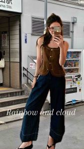 กางเกงยีนส์ขายาวโทนสีเข้มรุ่น 9369 TAG:WG.WE 🇰🇷