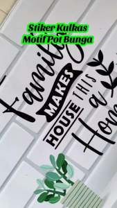 Stiker Kulkas 1 Pintu dan Sticker Kulkas 2 Pintu Pot Bunga