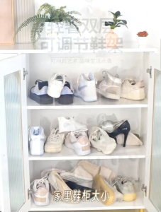 OHHDEER Adjustable Double Layer Stack Shoe Rack Closet Stand Space Saving Shoes Storage Rack For High Heel Flat Shoes