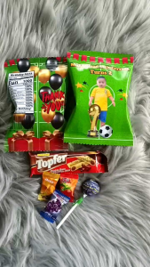 DOORGIFT | DOORGIFT CUSTOM | CANDYBAG CUSTOM | CUSTOM DESIGN CHIPBAG BIRTHDAY PACK PARTY KANAK/BUDAK | DOORGIFT KAHWIN