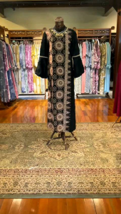 Abaya Viscos Payet by Dian Pelangi LIMITED EDITION: Busana Muslim Baju Maxi Dress Gamis Gaun Outfit OOTD Pesta Kondangan Pernikahan Lebaran Wanita Cantik Anggun Modis Modern Elegan Mewah Model Terbaru Motif Batik Kekinian
