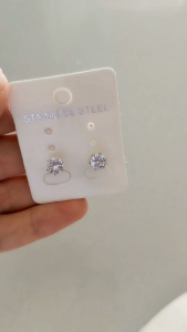 Anting Tusuk Permata Zircon Titanium Import: Anting Desain Unik & Berkualitas Tinggi