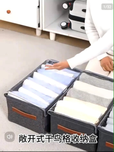 OHHDEER Wardrobe Clothes Storage Box With Cover Steel Frame Storage Box Clothes Sorting Storage Box