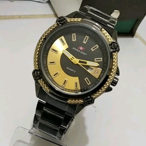 JAM TANGAN EDISI KOMBINASI HITAM STAINLESS JAM TANGAN PRIA STAINLESS
