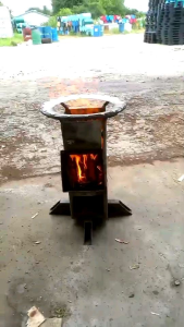 เตาจรวด รุ่น S-100 สายเดินป่า ใช้ฟื้น กิ่งไม้