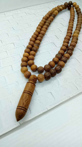 kalung tasbih kayu KELOR EMAS ORIGINAL A338