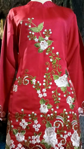 BAJU KURUNG BORDIR BUNGA JALAR KERANCANG