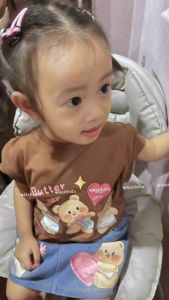 (🔥𝑵𝑬𝑾 ) ชุดเซตลูกสาวกระโปรงยีนแท้ น่ารักกทั้ง 2 ลาย