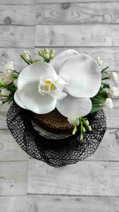 Hair Clip Orchid Korea- JEPIT RAMBUT HARNET ANGGREK - HIASAN RAMBUT SANGGUL BUNGA - CEPOL ANGGREK