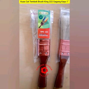 Kuas Cat Tembok Gagang Kayu Brush King 1" Inch / Kuas Cat Gagang Kayu 2.5CM