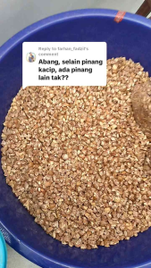 BUAH PINANG KERING DIBELAH DUA / ARECA NUT CUT IN HALF