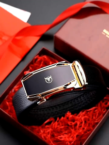 Thắt lưng nam dây nịt nam da bò cao cấp chính hãng Bullcaptain Leather  Lychee Pattern Belt for Men full hộp