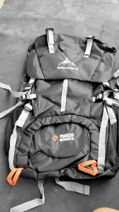 Tas Ransel Gunung progres / Tas Hiking Carrier Camping / kapasitas 60Liter bahan cordura tawon