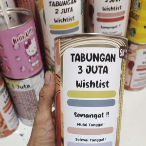 BISA COD Celengan Target / Celengan Viral / Celengan Anak / Celengan Murah Free Spidol UKURAN TINGGI 14 CM X DIAMETER 8 CM