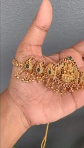 Gold Matte Choker Full Set ( Indian clothing Accessories)