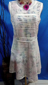 DRESS KUTUNG SLEEVELESS PUTIH OLIVIA LAUREN UKURAN 24