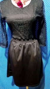 DRESS LENGAN 3/4 HITAM 254