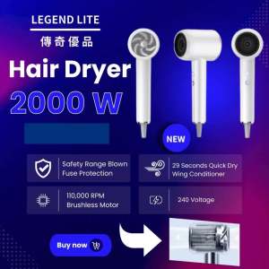 🇲🇾(local seller)2000 IONIC HAIR DRYER NEW MODEL CONSTANT TEMPERATURE PROFESSIONAL HAIRDRYER SMART HOME
