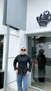 Essi Elton Fitted Shirt - Kemeja Wanita stripe terbaru - kemeja press body - kemeja kantor - kemeja