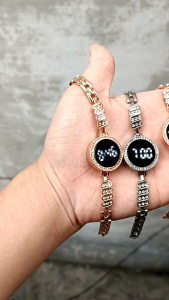 Jam Tangan Motif Diamond Digital & Fashion Wanita