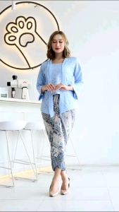 Set Kebaya Modern Wanita Kebaya Kutubaru Brokat Rok Lilit Kebaya Kartini Modern Wisuda Baju Kebaya Kondangan Rok Lilit Kebaya Kutubaru