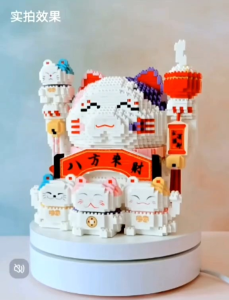 DIY Brick Money Bank – Lucky Cat Mini Blocks Gift Set