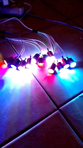 Pencahayaan Mini Isi 4 Lampu & Daya Powerbank/Adaptor Cas