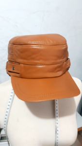 Topi Kulit Pria Dewasa Model Komando Ring Warna Tan - Topi Pria Dewasa Baseball Kulit